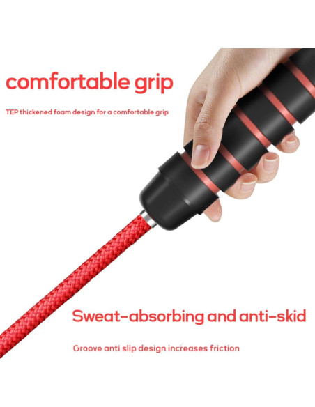 Cuerda de Salto Ajustable AIRLAXER 5m Doble Dutch Roja