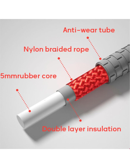 Cuerda de Salto Ajustable AIRLAXER 5m Doble Dutch Roja
