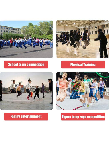 Cuerda de Salto Ajustable AIRLAXER 5m Doble Dutch Roja