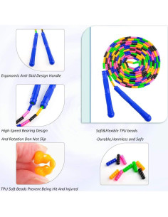 Cuerda de Saltar Doble Holandesa Beprezco 4.88 m Ajustable 2