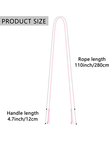 Paquete de 4 cuerdas de salto ajustables YaysaShop 280cm