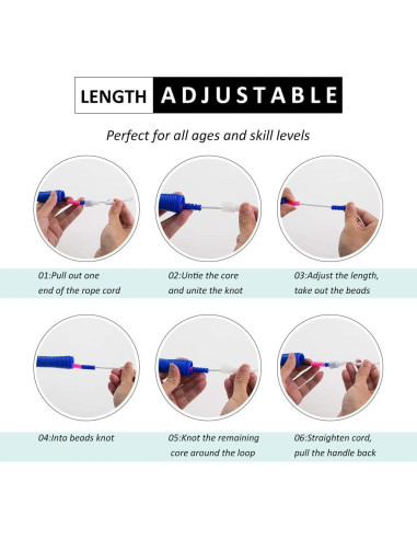 Cuerda de Saltar Doble Holandesa Beprezco 4.88 m Ajustable