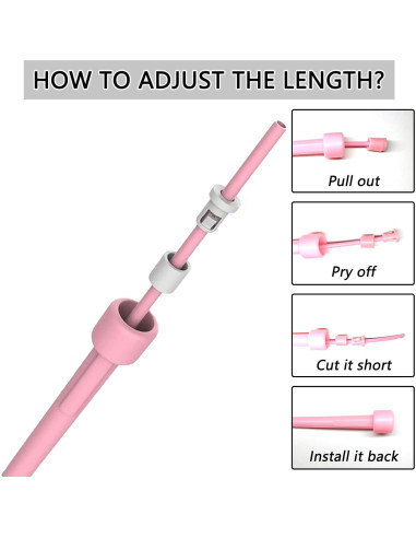 Paquete de 4 cuerdas de salto ajustables YaysaShop 280cm