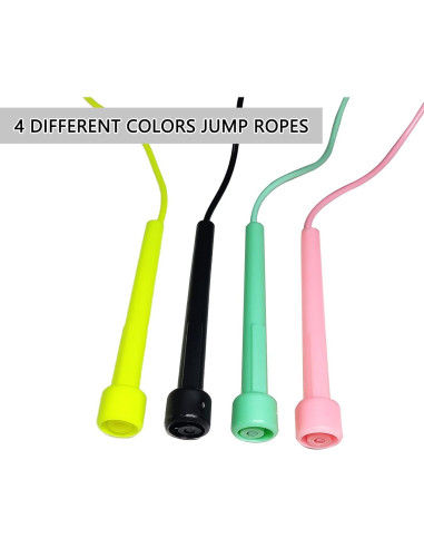Paquete de 4 cuerdas de salto ajustables YaysaShop 280cm