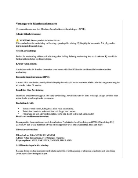 Cuerda de Salto Venum Thunder Evo Ajustable 3m Negro