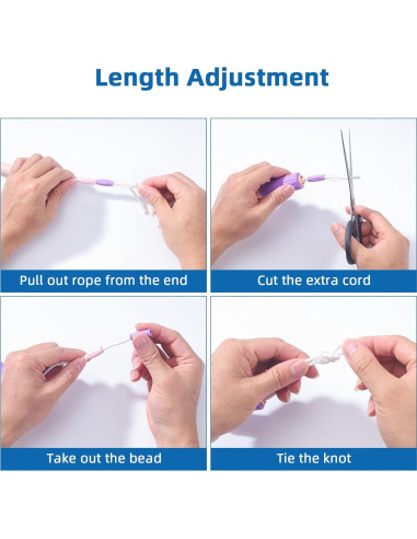 Paquete de 20 cuerdas de saltar YVDNHP ajustables 2.71m