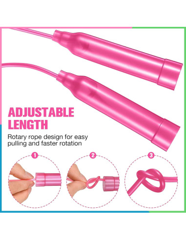 30 Cuerdas de Saltar Yunsailing Ajustables 2.29m Multicolor