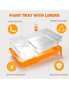 Kit de Rodillos de Pintura Mister Rui 22 Piezas Microfibra 2