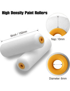 Rodillo de Pintura de Espuma 15.24 cm - Paquete de 10 - Origen 2