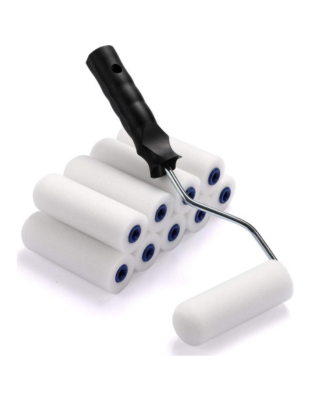 Juego de Rodillos de Pintura de Espuma NJ 4" (10.16 cm) 12 Piezas