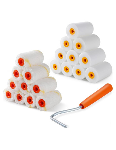 Kit de Rodillos de Pintura 20 Piezas 2" Espuma y Microfibra