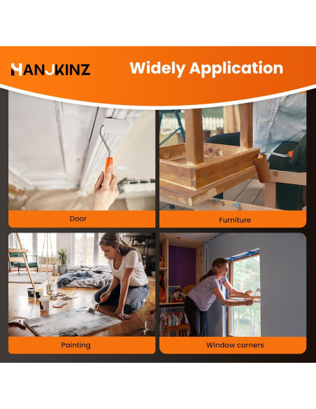 Kit de Rodillos de Pintura 20 Piezas 2" Espuma y Microfibra