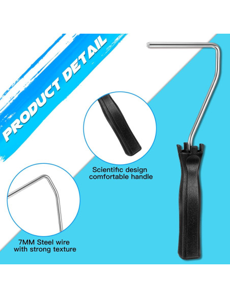 Baderke 10 Pcs Mini Rodillo de Pintura 10.16 cm con Mango