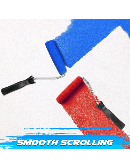 Baderke 10 Pcs Mini Rodillo de Pintura 10.16 cm con Mango