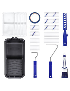 Kit de Rodillos de Pintura 20 Piezas PinStone 4" y 2"