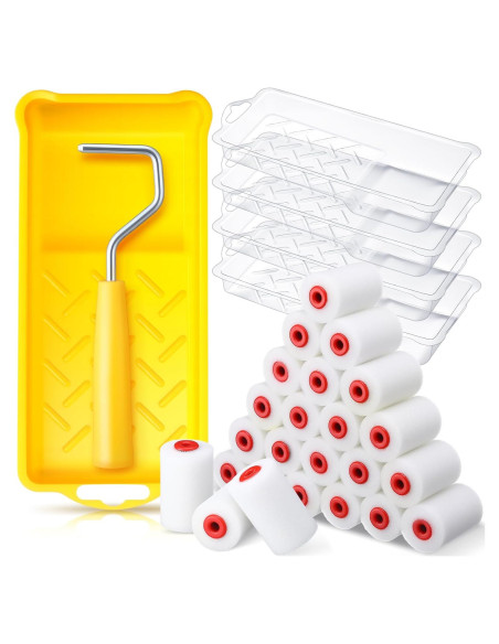 Kit de Rodillo de Pintura Leumoi 30 Piezas 2" con Bandeja Kit de Rodillo de Pintura Leumoi 30 Piezas 2" con Bandeja