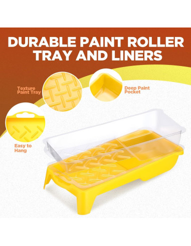 Kit de Rodillo de Pintura Leumoi 30 Piezas 2" con Bandeja