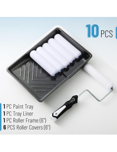 Kit de Rodillos de Pintura Bates 9 Piezas 15.24 cm 2