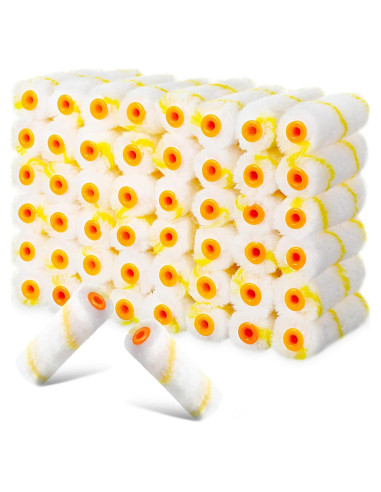 Cubiertas de Rodillo de Pintura Leumoi 100 Pcs 10.16 cm Microfibra