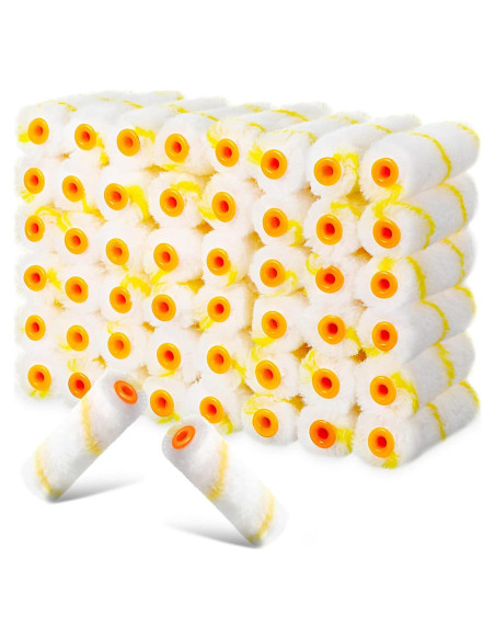 Cubiertas de Rodillo de Pintura Leumoi 100 Pcs 10.16 cm Microfibra