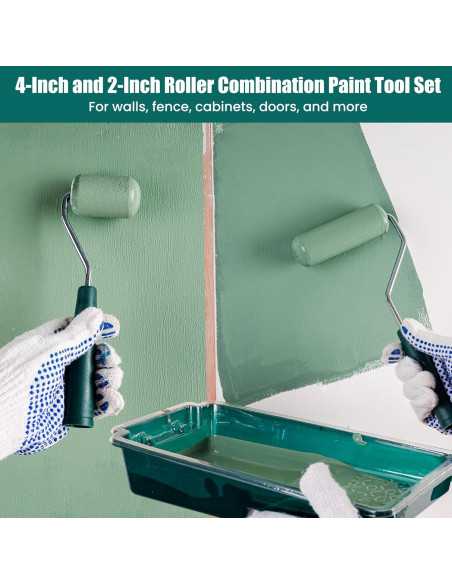 Kit de Rodillos de Pintura YiBaiBrush 19 Piezas 4" y 2"