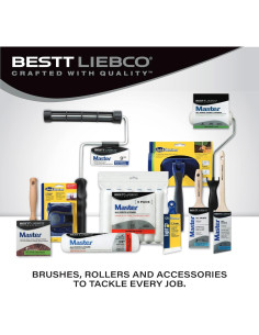 Rodillo Mini de Espuma Blanca Master Bestt Liebco 15 cm - Paquete de 6 2