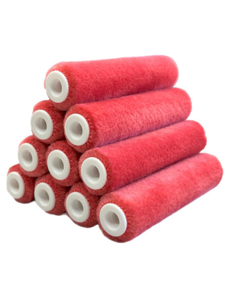 Cubiertas de Rodillo de Pintura Mini Mohair 10 Pzas 10 cm