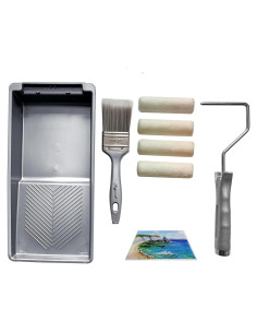 Kit de Pintura Mini Magimate con Rodillo y Brocha 4 Piezas