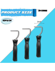 Mini Rodillo de Pintura Baderke 10 Pcs 5.08 cm Negro 2