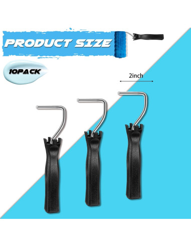 Mini Rodillo de Pintura Baderke 10 Pcs 5.08 cm Negro