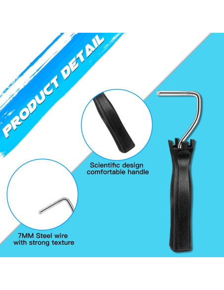 Mini Rodillo de Pintura Baderke 10 Pcs 5.08 cm Negro