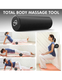 Rodillo de Espuma EPP Invincible Fitness 43cm Negro 2