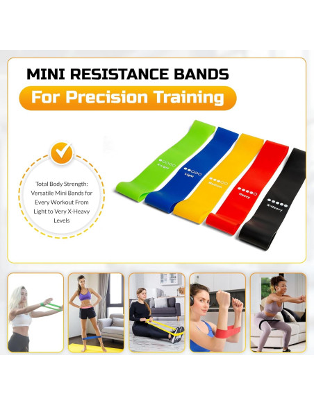 Conjunto de Fitness StealthEdge - 5 Bandas de Resistencia y Accesorios