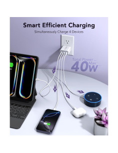 Cargador USB C 40W CSODINCE 2 Puertos Carga Rápida 2