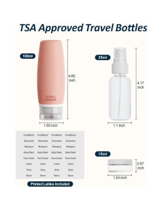 Packism Botellas de Aseo 100ml Aprobadas por TSA - 6 Pack 2