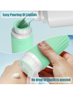 Juego de Botellas de Viaje Flatoedu 16 Piezas Aprobadas TSA 2