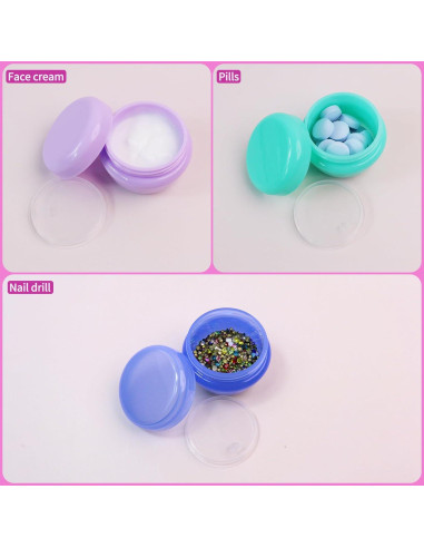 Set de 6 Contenedores de Viaje 20ml GAQWOK - A prueba de Fugas