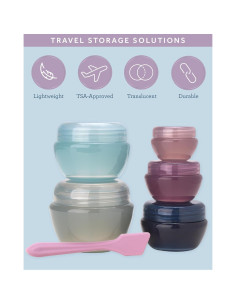 Contenedores de Viaje Bliss - Juego de 5 Tarros a Prueba de Fugas 2