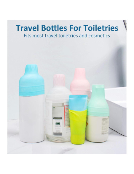 10 Fundas de Silicona para Botellas de Viaje FOROUME