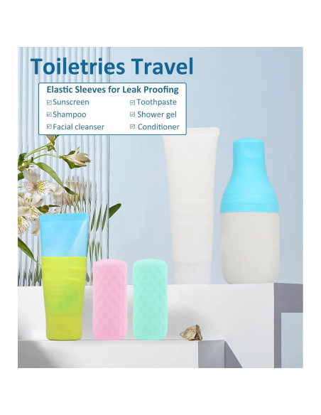 10 Fundas de Silicona para Botellas de Viaje FOROUME