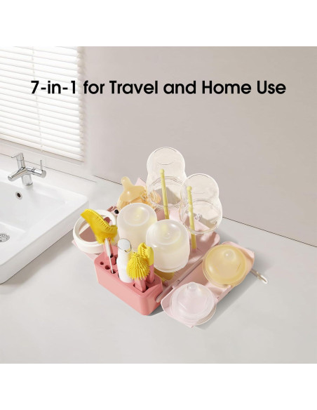 Juego de Cepillos para Botellas Gulsmami 7 en 1 Rosa Juego de Cepillos para Botellas Gulsmami 7 en 1 Rosa