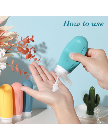 Botellas de Viaje RONRONS 89ml Silicona A Prueba de Fugas