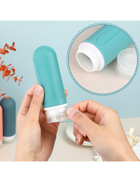 Botellas de Viaje RONRONS 89ml Silicona A Prueba de Fugas