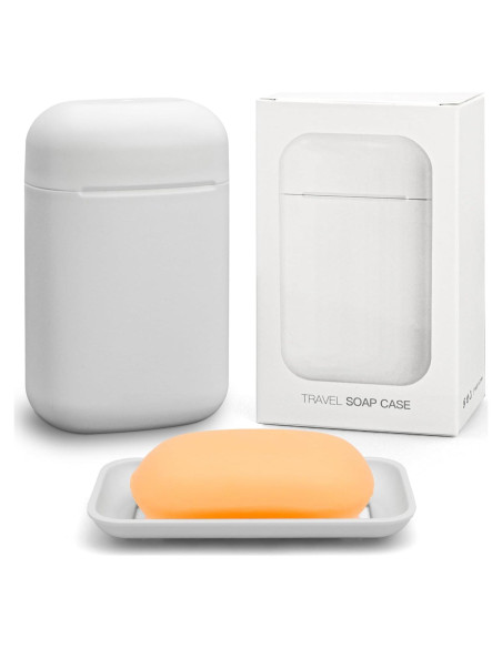 Estuche de Jabón AIMAIAIMAI Gris Compacto con Drenaje