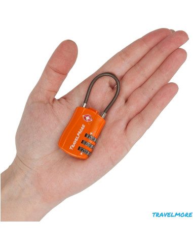 Paquete de 2 Candados de Combinación TSA TravelMore Naranja