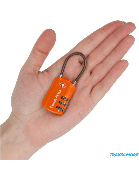 Paquete de 2 Candados de Combinación TSA TravelMore Naranja