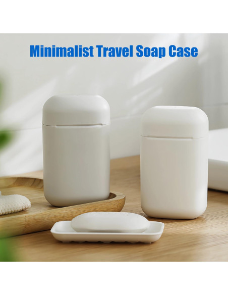 Estuche de Jabón AIMAIAIMAI Gris Compacto con Drenaje