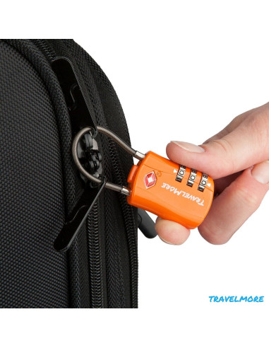 Paquete de 2 Candados de Combinación TSA TravelMore Naranja