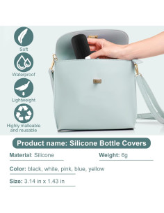 Fundas de Silicona para Botellas NACHLYNN 10 Pcs Negro 2