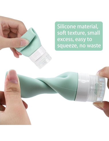 Zlongron Botellas Mini Silicona 60ml A Prueba de Fugas - 4 Piezas